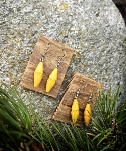 Kolczyki - OSCYPKI (drewniane, rzeźbione) 